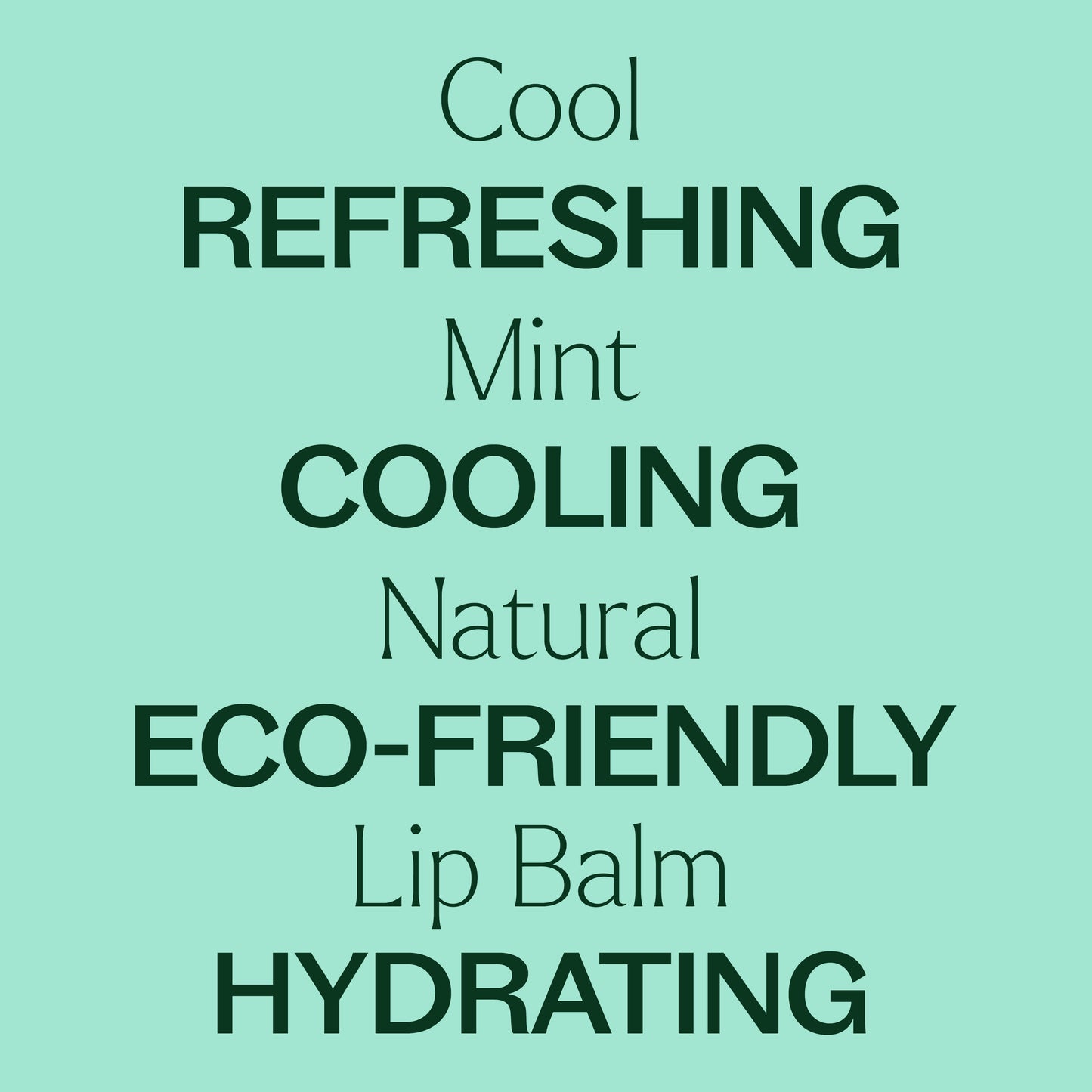 Cool Mint Natural Lip Balm is refreshing, cooling, eco-friendly, hydrating