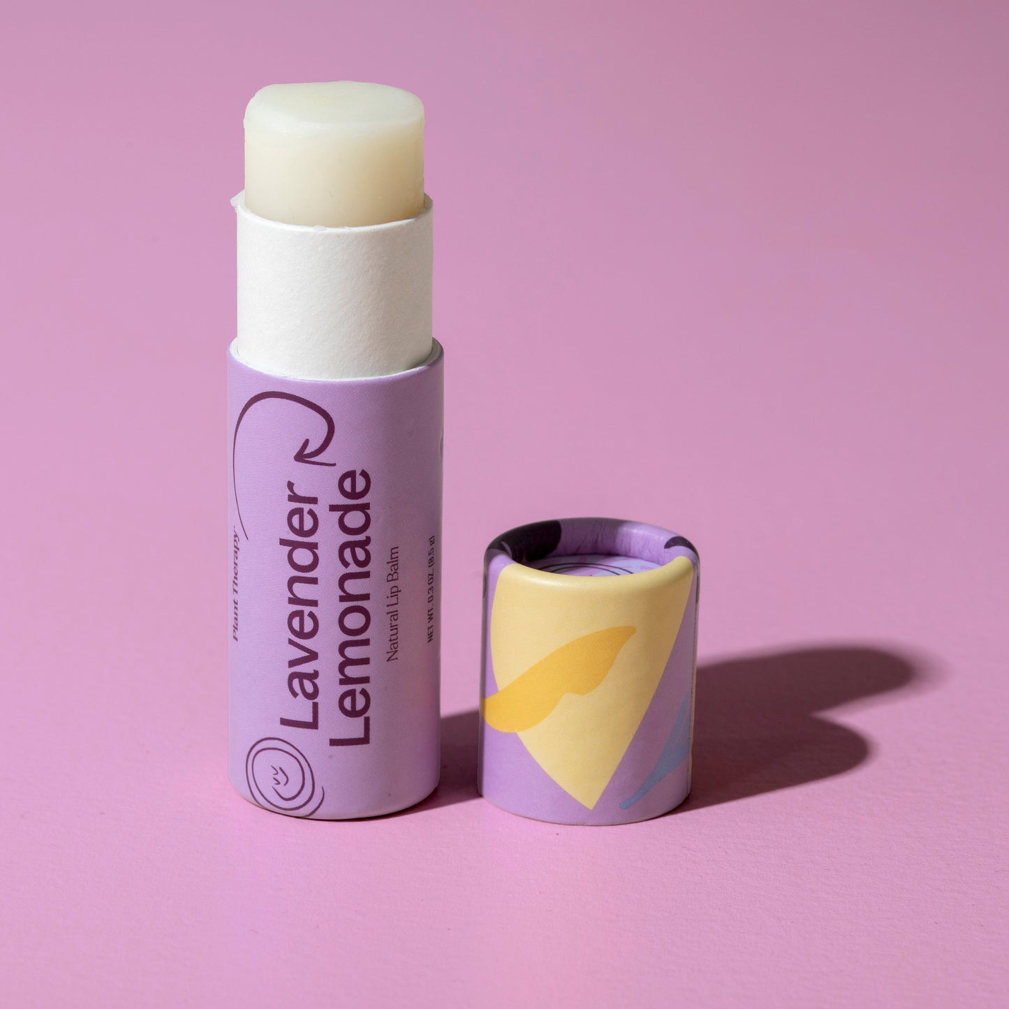 Lavender Lemonade Natural Lip Balm open cap