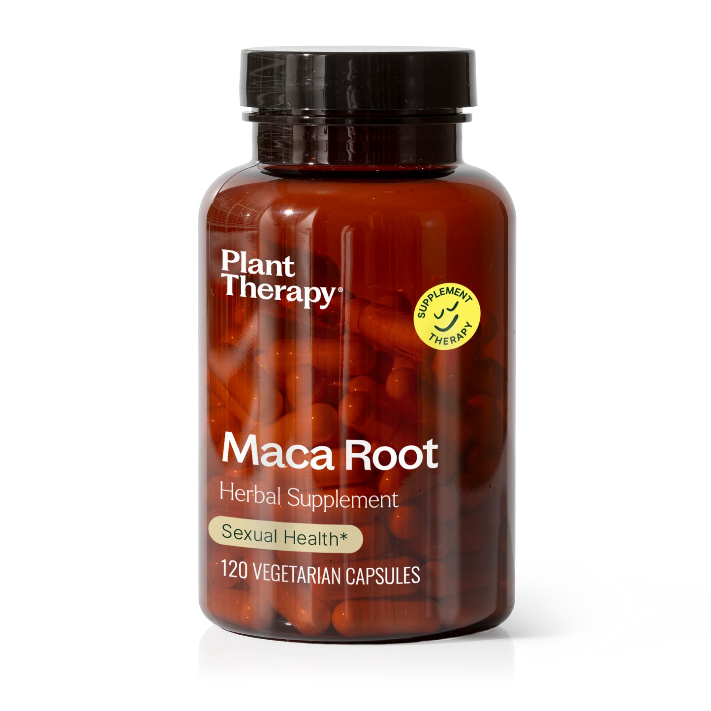 Maca Root Herbal Supplement Capsules front label