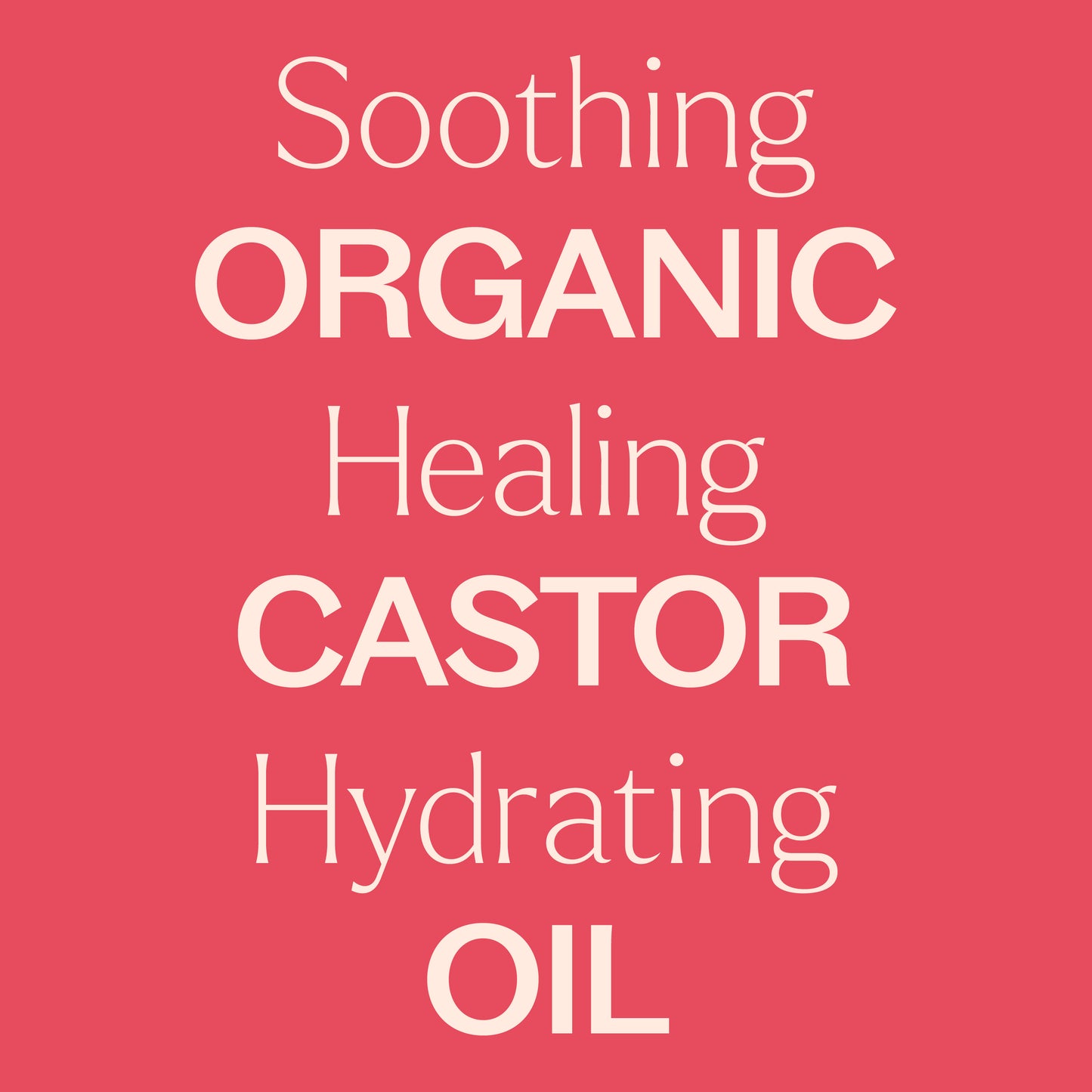 Oganic castor oil. Soothing, healing, hydrating