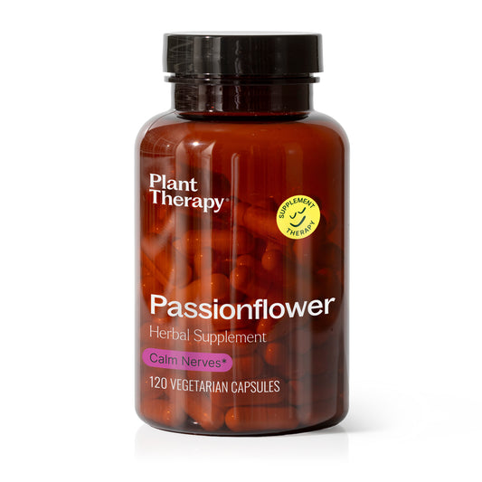Passionflower Herbal Supplement Capsules front label