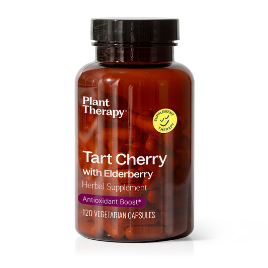 Tart Cherry with Elderberry Herbal Supplement Capsules