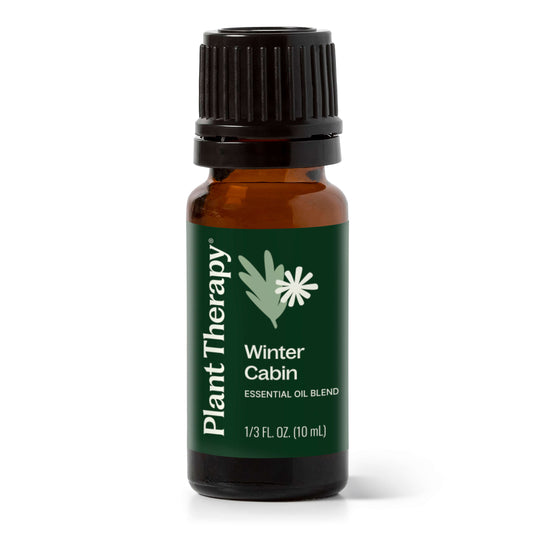 Front label of Winter Cabin Essential Oil Blend