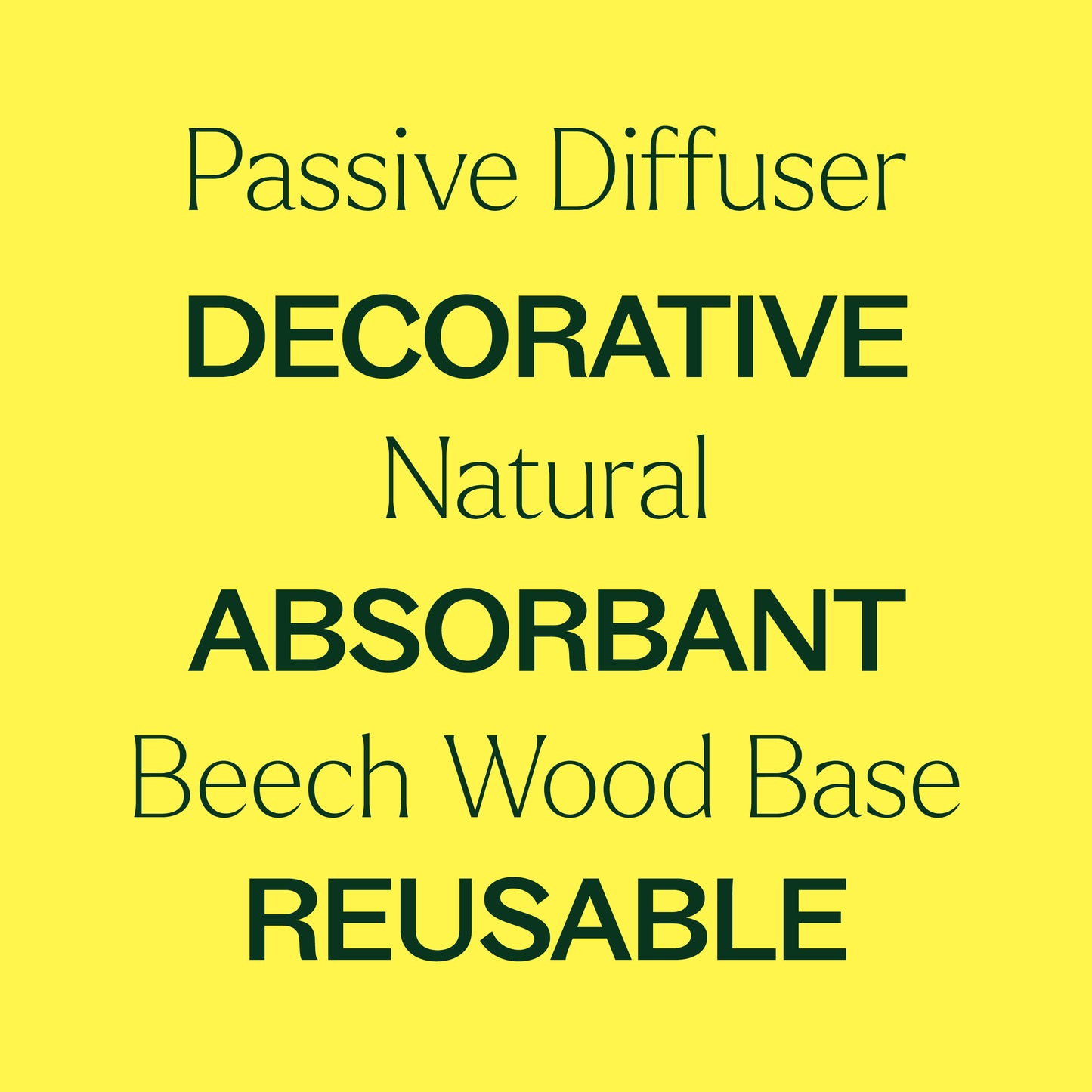 passive diffuser, natural, beech wood base. 