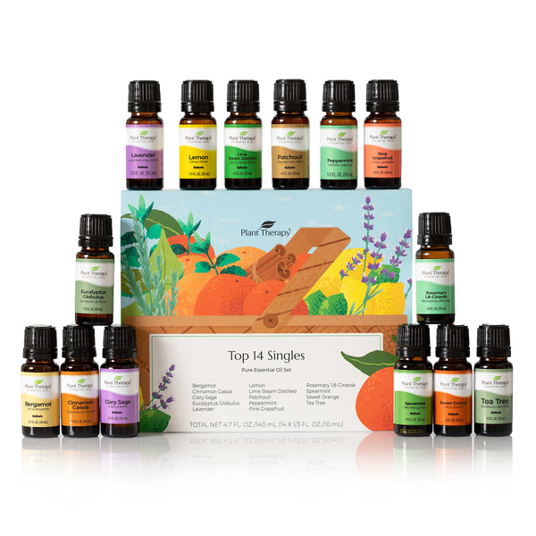 Plant Therapy Essential Oils Top 14 Singles Set 100% Pure Undiluted